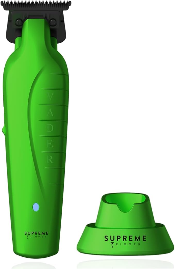 Supreme Trimmer Vader Professional Liner Trimmer for Barbers with 210 Min Run Time, Professional Motor, Sharp DLC T-Blade, USB-C Charge Clipper | ST3778