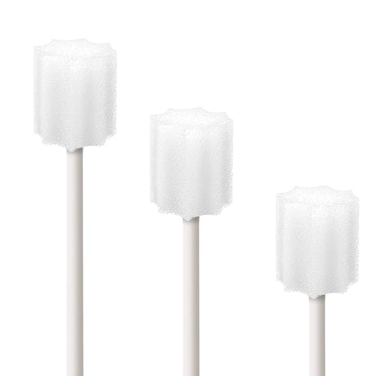 Disposable Mouth Swabs Sponge - Unflavored & Sterile Oral Swabs Dental Swabsticks for Mouth Cleaning (WHITE-50PCS)