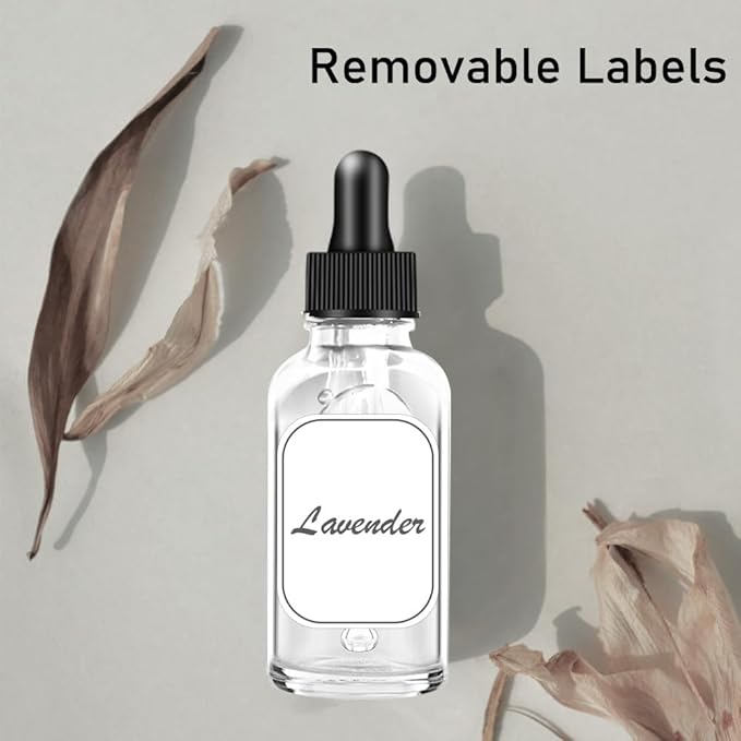 100 Pack, 1 oz Glass Dropper Bottle for Essential OIls, 30 ML Clear Empty Tincture Bottles with Dropper for Serum Hair Cuctile Body Oils Bulk for Storage