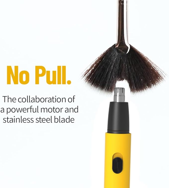 Gorilla Technique Nose Ear Hair Trimmer for Men, Rechargeable 4-in-1 Trimmer for Nose Ear Eyebrow Hair Removal, No Pull No Snag Grooming with High-Speed 10,000rpm Motor, 4 Heads