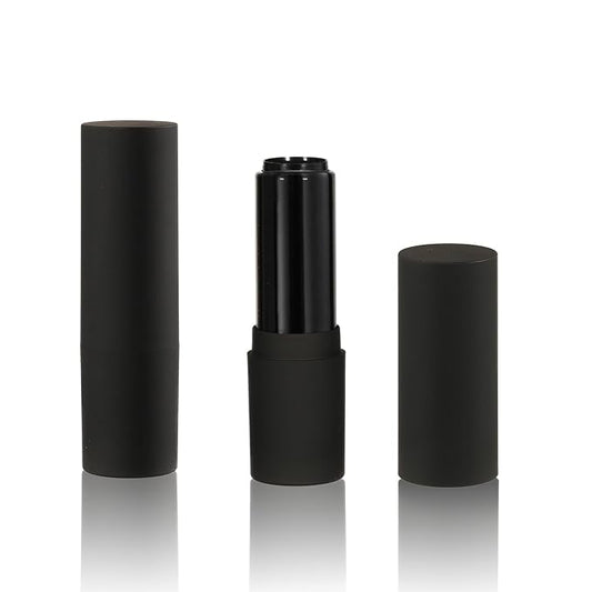 COSIDEA 30pcs Empty Round Matte Black 12.1mm lipstick tubes Man's lipbalm container DIY cosmetic packing tube