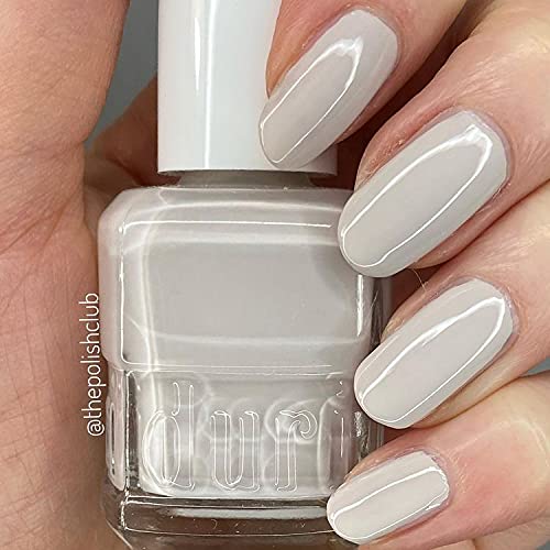 duri Nail Polish, 785 Let It Snow, Light Grey Pastel, Full Coverage, Glossy Finish, Fast Drying, Easy to Apply, 0.45 Fl Oz
