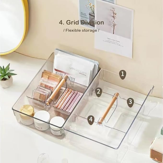 RS ONE IWH Multifunctional Storage Box | Perfect Storage Organization cosmetic box holder, suitable for kitchen,countertop dressing table and bathroom table storage