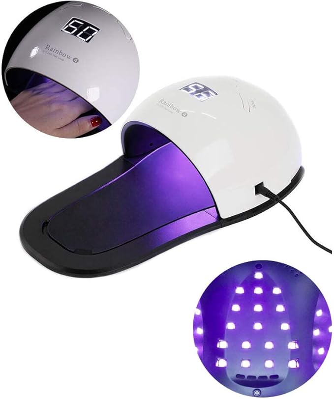 RUIWAN 2in1 Nail Dryer Machine UV/LED 48W Nail Lamp New Version for Curing Toe Nails and Finger Nails,Professional Quickly LED Nail Curing