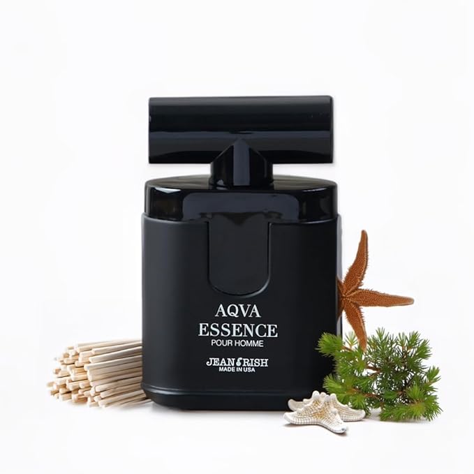 Jean Rish Aqva Essence Eau De Toilette - Perfume for Men (3.4 Fl Oz / 100ml) with Aromatic, Woody & Sea Notes - Long Lasting and Luxury Fragrance