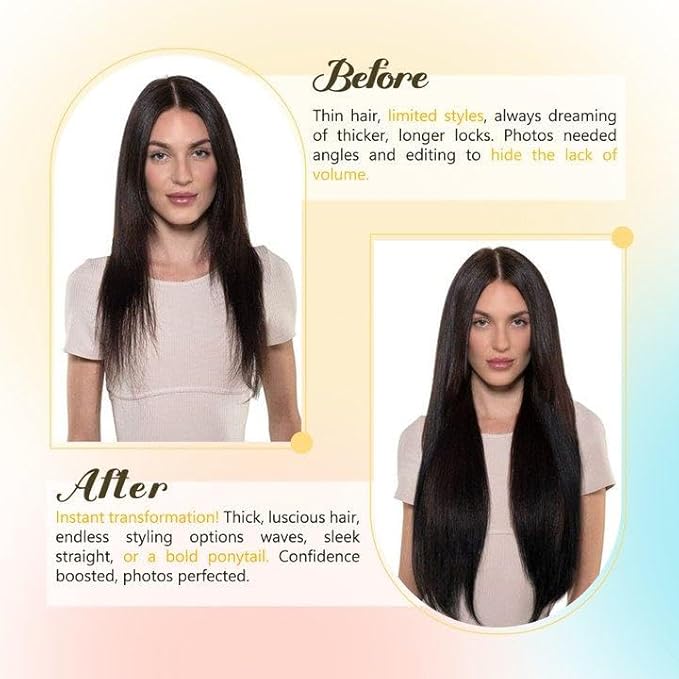 Dark Brown Hair Extensions Real Human Hair Remy Clip in Hair Extensions 18 Inch 75g #2 Clip in Human Hair for Full Head Silky Straight Hair Extension for Women