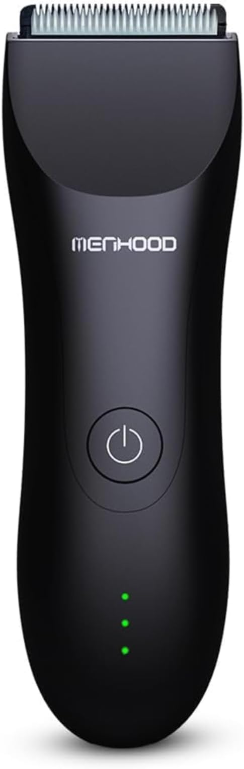 Grooming Trimmer 1.0 – Groin & Body Shaver for Men with Skin-Friendly Ceramic Blade & IPX6 Water Protection – Snag-Free Ball Shaver with 150-Minute Run Time