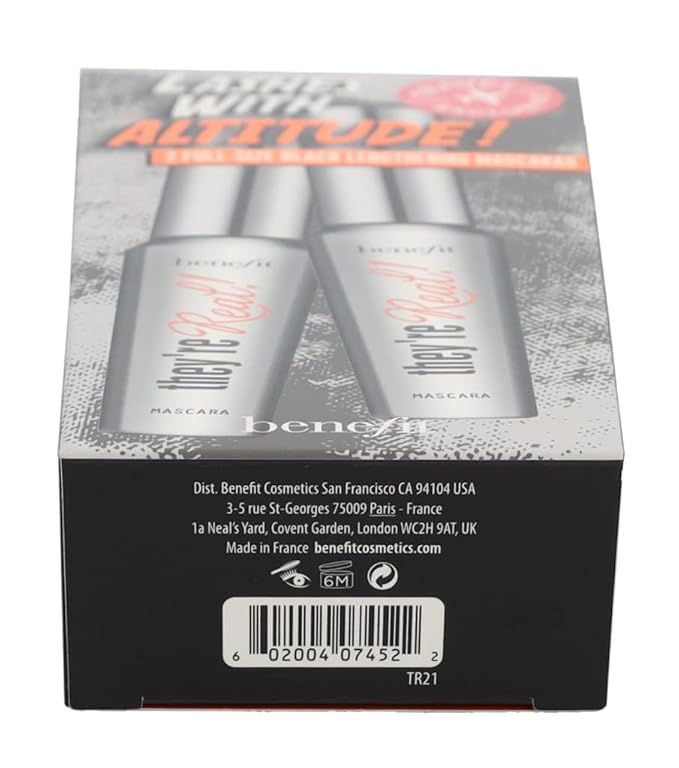 Benefit Cosmetics They're Real Beyond Mascara Duo Set Black, 0.3 Ounce (Pack of 2)