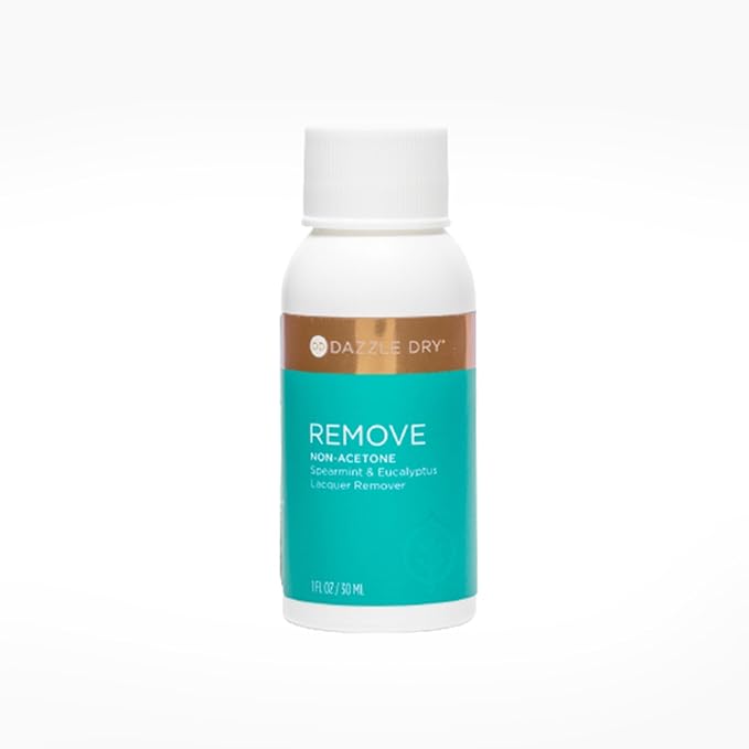 Dazzle Dry Remove Non-Acetone, Spearmint + Eucalyptus Essential Oil Lacquer Remover, 1 oz (30 mL)
