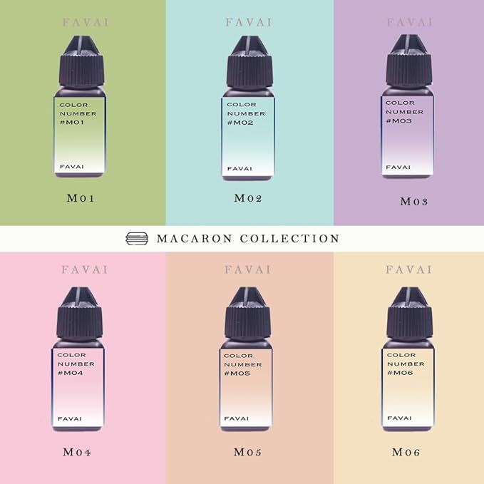 FAVAI 6 Colors Airbrush Gel Nail Polish Air Gel Set - Macaron Collection (#M) 6 * 15ml