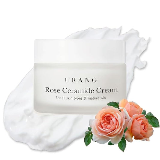 Rose Ceramide Cream | Organic Natural Anti-Aging | Deep Ceramide Moisturizer | Natural Skin care For Oily, Dry, Sensitive, & Mature Skin | 1.69 oz
