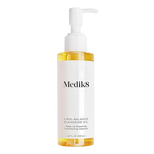 Medik8 Lipid-Balance Cleansing Oil - Oil Based Facial Cleanser - Reveals Radiant Complexion without Stripping Vital Moisture - 4.7 oz