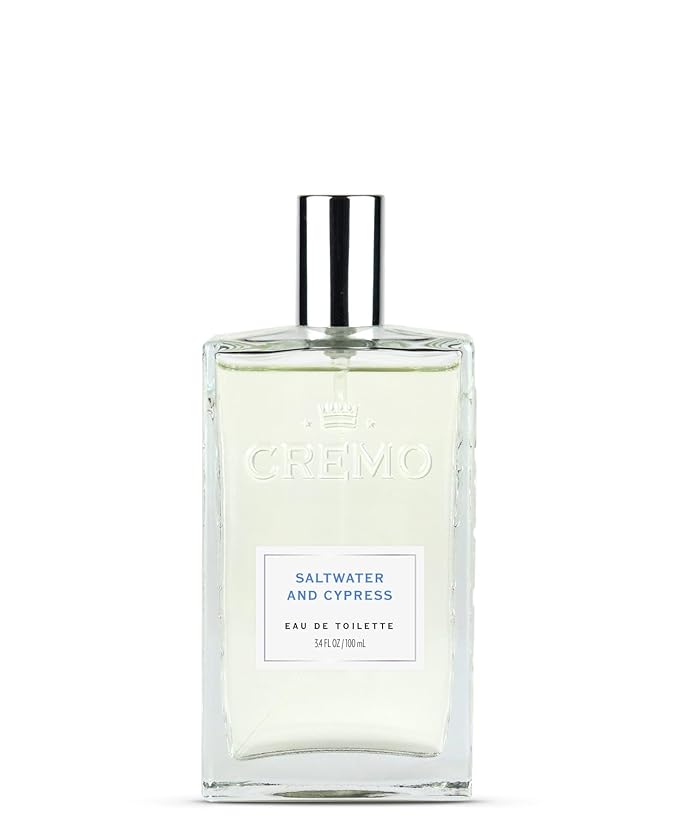 Cremo Saltwater Cypress Cologne Spray, A Lively Blend of Sea Spray, Green Mango and Coastal Cypress, 3.4 Fl Oz