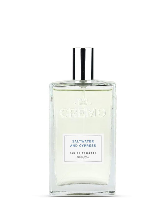 Cremo Saltwater Cypress Cologne Spray, A Lively Blend of Sea Spray, Green Mango and Coastal Cypress, 3.4 Fl Oz