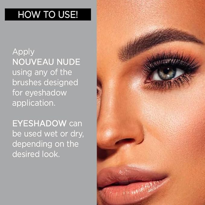 Pure Cosmetics Makeup Eyeshadow Palette, Nude - Nouveau Collection, Neutral Ultra-Pigmented Pressed Powders - Matte & Shimmer Colors, Long-Lasting, Blendable & Mineral Based- Talc-Free & Paraben-Free