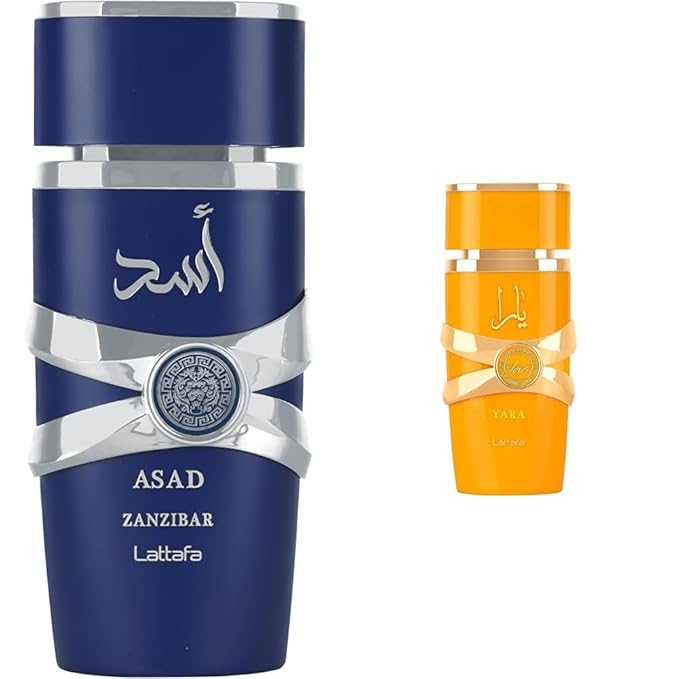 Lattafa Asad Zanzibar Men's 3.4oz & Yara Tous Women's 3.40oz Perfume Bundle