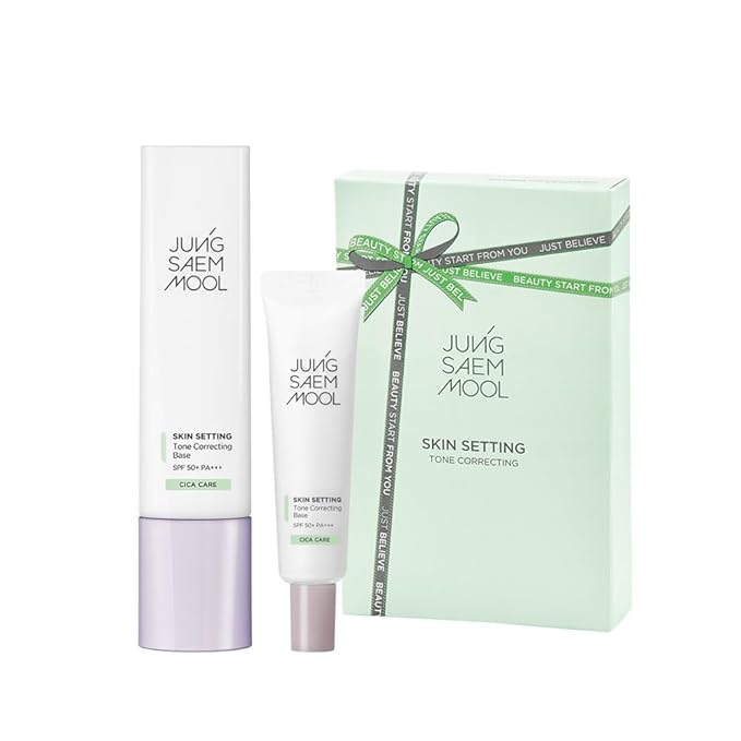 JUNG SAEM MOOL OFFICIAL] Skin Setting Tone Correcting Base Gift Set | Tone Correcting Base 40ml + Tone Correcting Base 20ml | Mother's Day Gift
