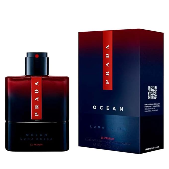 Prada Luna Rossa Ocean Le Parfum Refillable Spray for Men, 3.3 Ounce