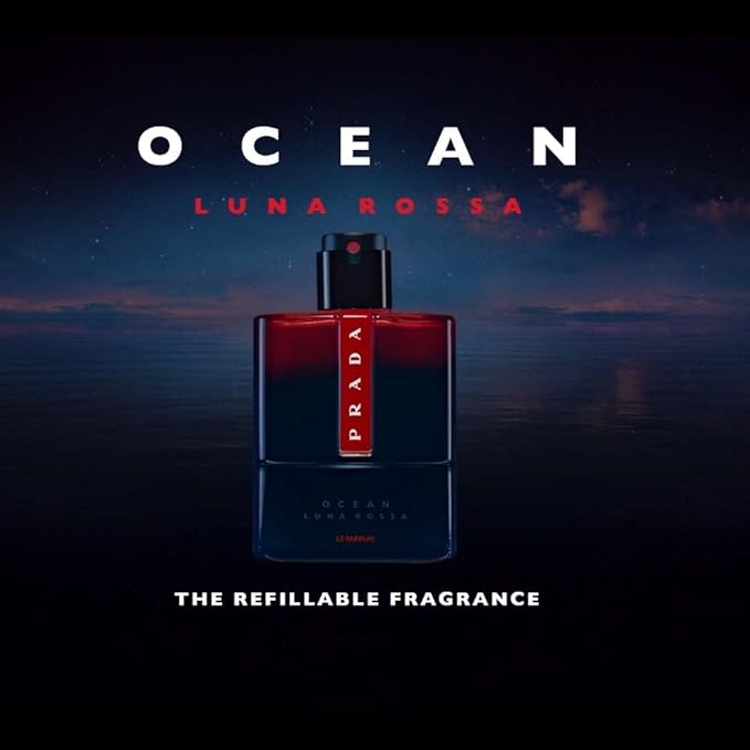 Prada Luna Rossa Ocean Le Parfum Refillable Spray for Men, 3.3 Ounce
