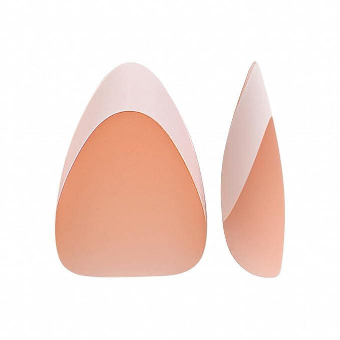 Allkem Soft Gel Nail Tips - Extra Short French Stiletto Nail Extensions Kit - 12 Sizes Short Full Cover Nails - Neutrals - Bold (360 Pieces)