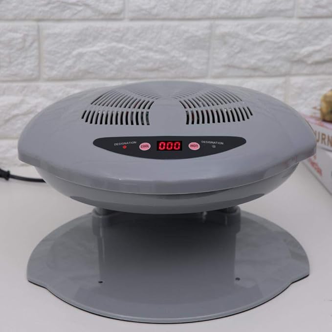 Dioche Nail Fan Dryer with Automatic Sensor Nail Polish Dryer, Nail Drying Fan for Regular Polish Nail Blow Dryer for Living Room and Home (Silver)