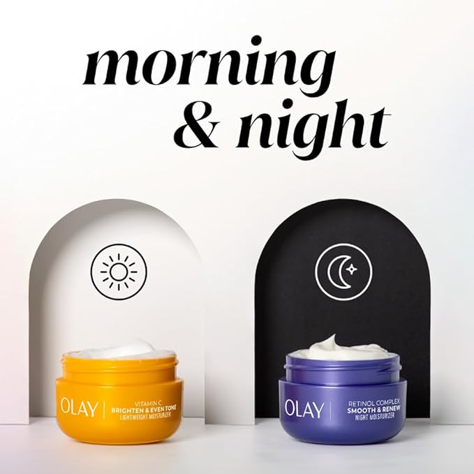 Olay Bright & Even Vitamin C with Lactic Acid Face Moisturizer, 2 oz Lightweight Brightening Face Cream for Uneven Skin Tone, Recyclable Eco Jar Packaging, Value Size