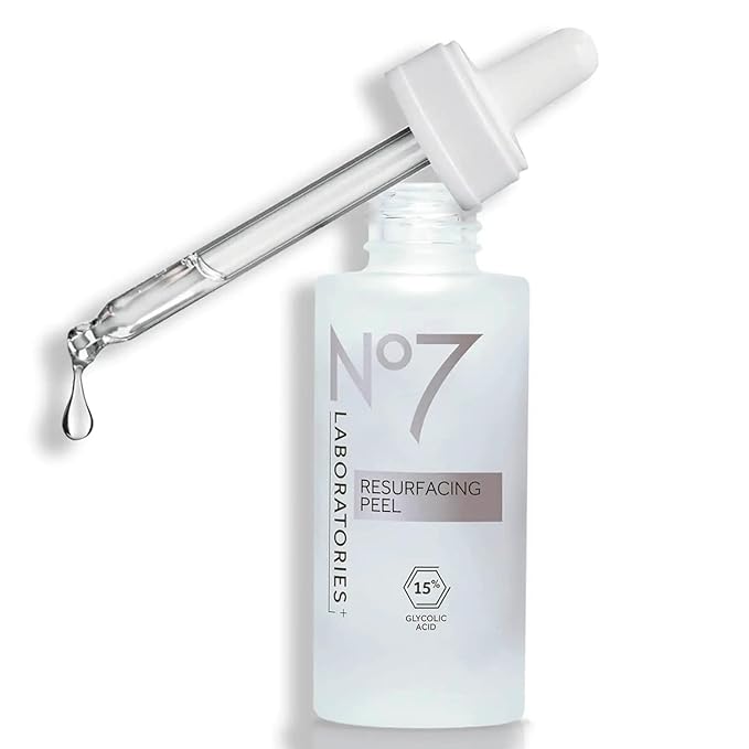 No7 Laboratories Resurfacing Peel 15% Glycolic Acid - Skin Resurfacing Face Peel for Smoother Skin - Brightening Pore Cleanser + Face Peeling Treatment for Impurities & Dead Skin Cells (30ml)