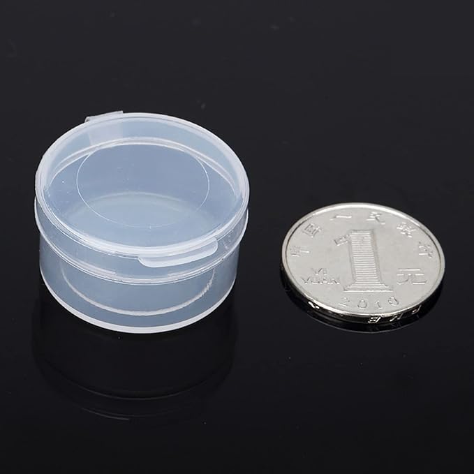 50 pcs plastic cosmetic jar 5g/5ml clear case with snap lids portable,Travel Storage Cosmetic Samples Beauty Products Mini Containers with Lids, Airtight Cosmetic Containers with Lids,Holds lotions, creams, beads, rhinestones.