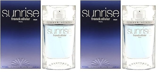 Franck Olivier Sunrise Eau de Toilette Spray for Men, 2.5 Ounce (Pack of 2)