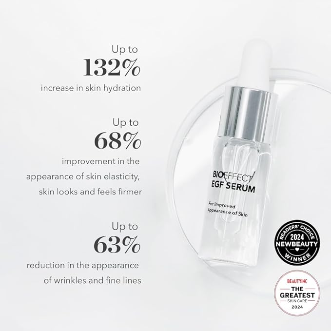 Bioeffect EGF Serum Set for Face and Hands, Anti-Aging Skin-Care with Hydrating Hyaluronic Acid, Barley Epidermal Growth Factor to Fight Wrinkles, Collagen Loss and Dark Spots