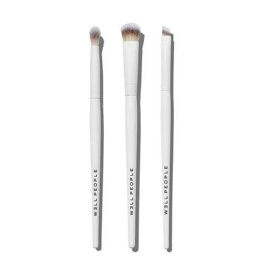 Well People Expressionist Eye Brush Set, 3-Piece Eyeshadow Brushes For Blending, Lining & Defining, For Powder & Cream Formulas, Cruelty-free Bristles