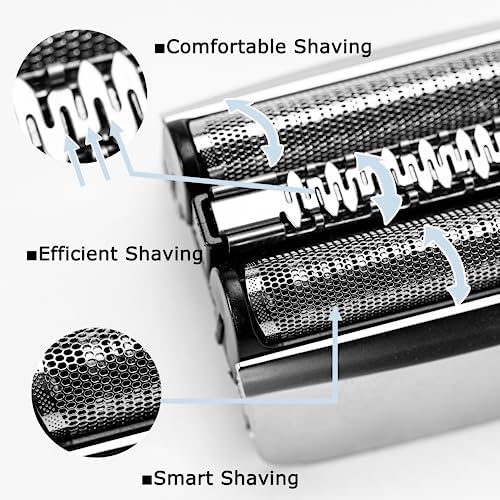 S8 Series 8-83M Blades Compatible with Braun Series 8 Electric Razor for Men, for S8 Wet&Dry Replacement Head, Upgrade Foil & Cutter for Braun 8 Series Shave Head Model