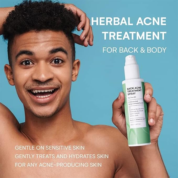 CIZ 2% Salicylic Acid Body Treatment with Herbal Formula, Tea Tree Oil For Teens, Back Acne Solution, 4.05 Ounce