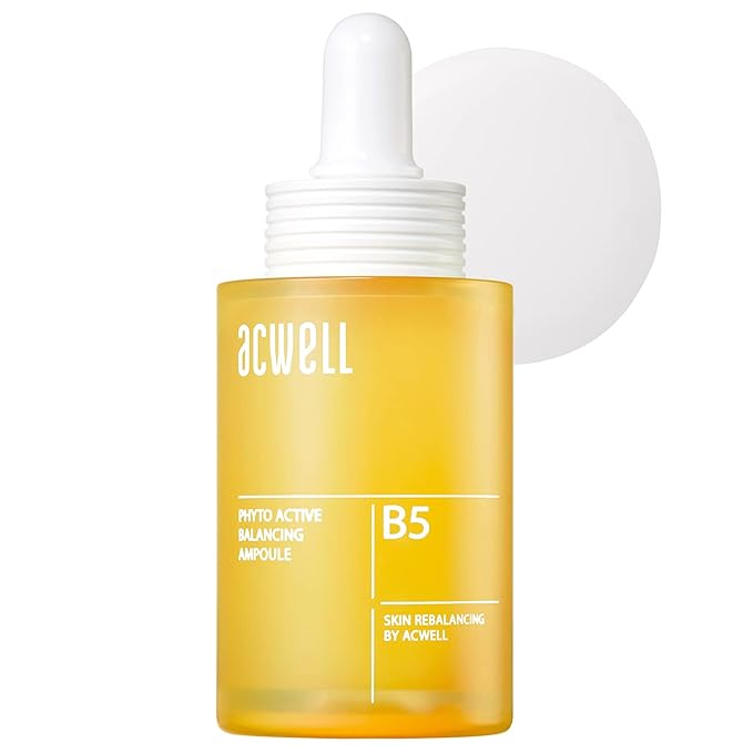 ACWELL Phyto Active Balancing Ampoule Skin Barrier Serum 1.18 fl.oz. - Anti-Aging and Firming Face Serum, Highly Concentrated Hydrating Ampoule, Enriched with Amino Acid to Strengthen Skin Barrier