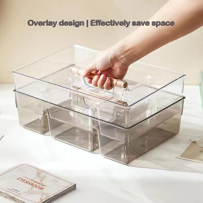 RS ONE IWH Multifunctional Storage Box | Perfect Storage Organization cosmetic box holder, suitable for kitchen,countertop dressing table and bathroom table storage