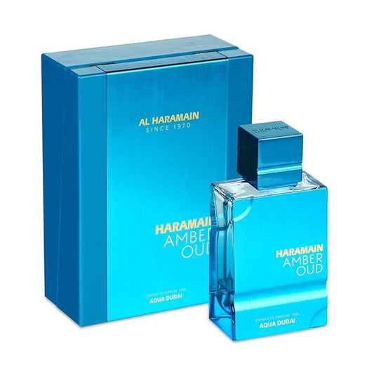 Al Haramain Amber Oud Aqua Dubai Extrait De Parfum Spray 75ml (2.5 oz) - Exotic Fragrance with Bergamot, Fruits, Amber & Musk, Long-Lasting Eau De Parfum for Men & Women