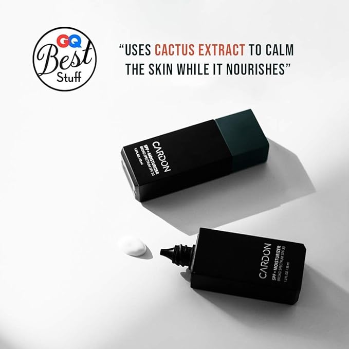 Cardon Men's AM + PM Face Moisturizers Bundle: Daytime SPF Moisturizer; Nighttime Repair Gel Moisturizer | Korean Skincare For Men