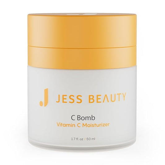 JESS BEAUTY | Skin Care C Bomb Vitamin C Face Moisturizer Even Skin Tone | Hydrating Skincare Face Cream Self Care 1.7 fl oz