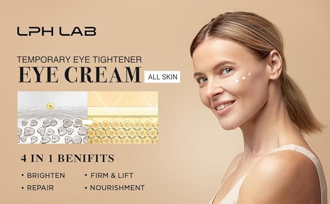 Instant Firm Eye Tightening Cream: Temporary Under Eye Bag Puffiness Removal - Tightener Reducer Treatment for Senior Men and Women, 30mL