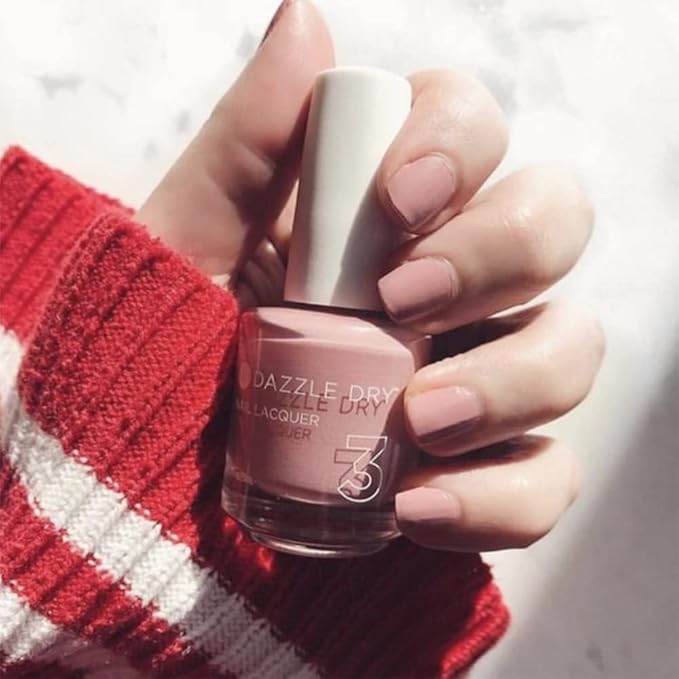 Dazzle Dry Nail Lacquer (Step 3) - Strawberry Macaron - A semi-sheer pale strawberry with lavender undertones. (0.5 fl oz)