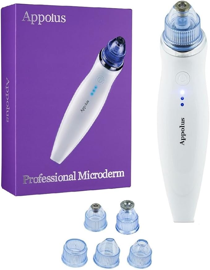 Microdermabrasion Machine - Anti-Aging Device for Face & Neck - Appolus Professional Skin Rejuvenation Device - Portable Facial Firming and Tightening Machine - Wrinkle Reducing and Lifting Tool