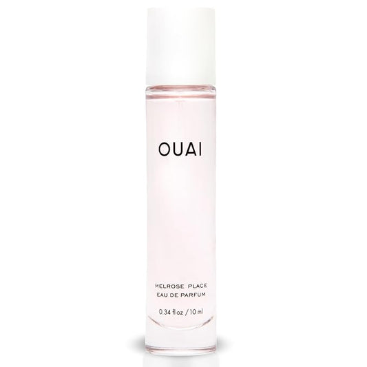 OUAI Melrose Place Eau de Parfum Travel Size - Elegant Womens Perfume for Everyday Wear - Fresh Floral Scent has Notes of Champagne, Bergamot & Rose with Delicate Hints of Cedarwood & Lychee (.34 Oz)
