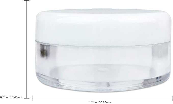Beauticom (Quantity: 200 Pieces) 5G/5ML Round Clear Jars with White Lids for Lotion, Creams, Toners, Lip Balms, Makeup Samples