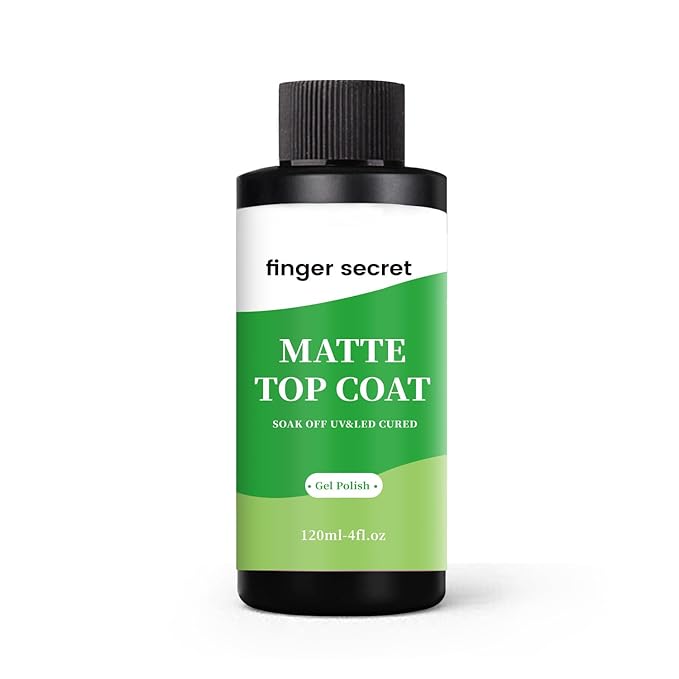 120ml/4floz Matte Top Coat for Gel Nail Polish,Fashion Matte Nail Polish,Nail Supplies for DIY in Salon or Home Use.