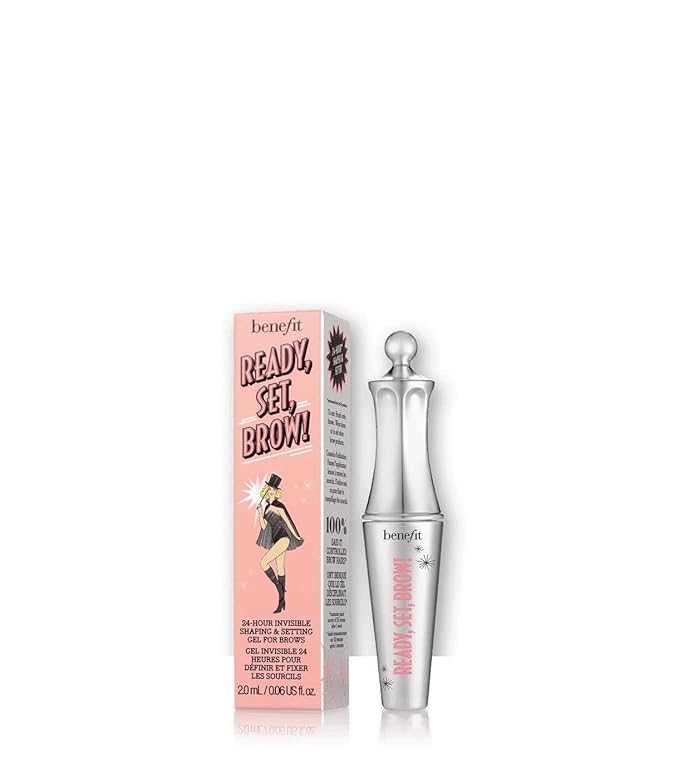 Benefit Ready Set Brow 24 Hour Invisible Shaping and Setting Clear Gel for Brows, 0.23 Ounce