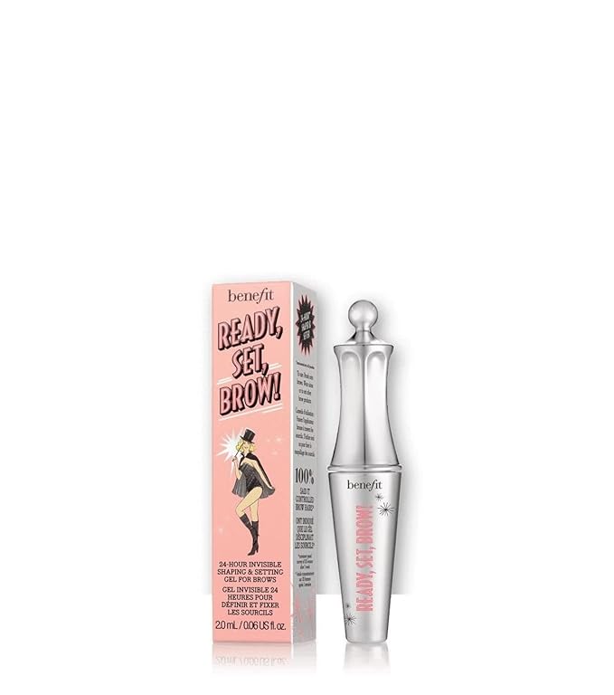 Benefit Ready Set Brow 24 Hour Invisible Shaping and Setting Clear Gel for Brows, 0.23 Ounce