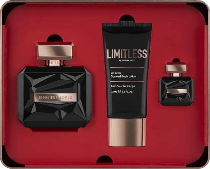 Jennifer Lopez LIMITLESS Gift Set, EDP 100ML, Body Lotion 75ML, Mini Parfum 10ML