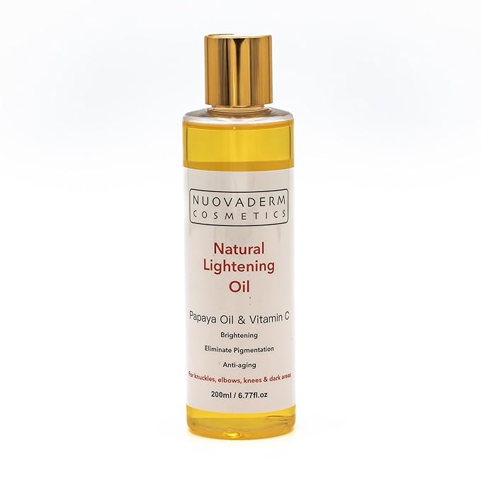 Natural Brightening Oil with Papaya, Vitamin C & Vitamin E for All Skin Types - Anti-Aging Brightening Serum for Face & Body - Moisturizing Face Oil for Fine Lines, Skin Rejuvenation
