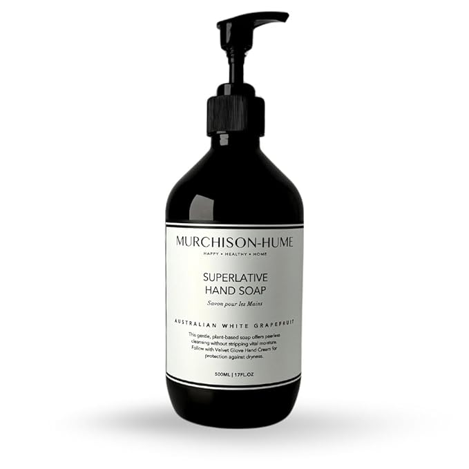 Murchison-Hume Luxury Vegan Hand Soap with Pump Dispenser, Moisturizing Hand Wash, SLS, Paraben & Cruelty-Free, 17oz (Australian White Grapefruit)
