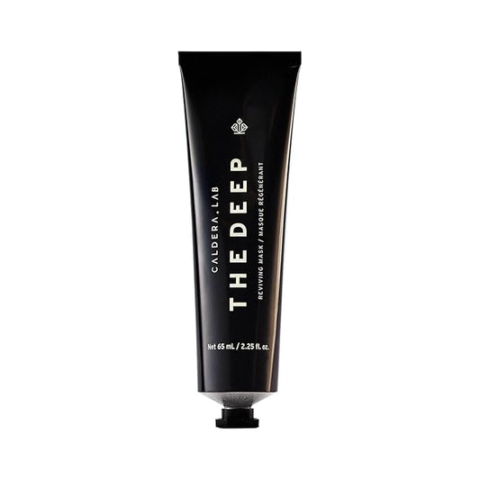 Caldera + Lab The Deep | Men's Organic Hydrating Clay Face Mask for Dry, Sensitive, & Normal Skin – Vegan, Natural & Antioxidant Packed Exfoliating Skincare Facial Treatment
